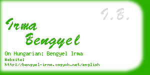 irma bengyel business card